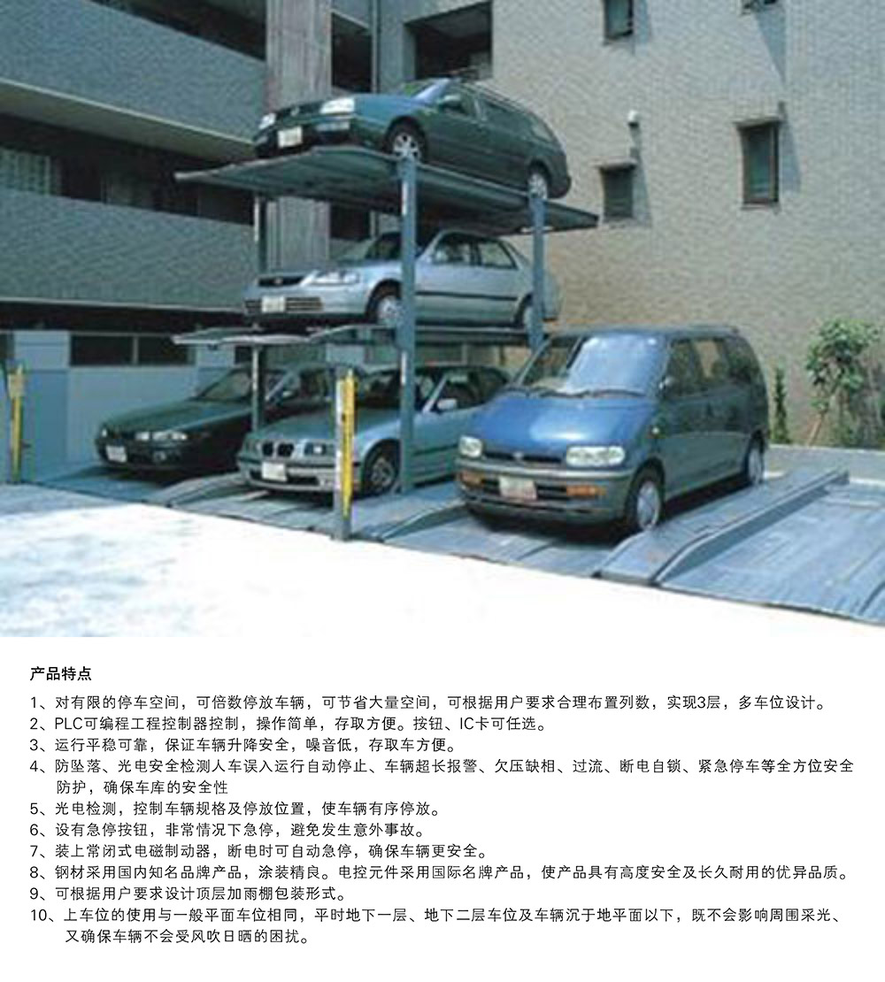 重慶四川PJS3D2三層地坑簡易升降立體車庫產品特點.jpg